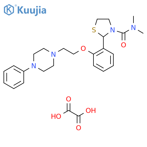 3-Thiazolidinecarboxamide,N,N-dimethyl-2-[2-[2-(4-phenyl-1-piperazinyl)ethoxy]phenyl]-,ethanedioate structure