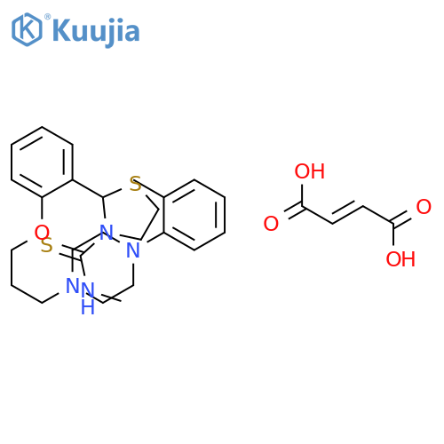 3-Thiazolidinecarbothioamide, N-methyl-2-[2-[3-[4-(2-methylphenyl)-1-piperazinyl]propoxy]phenyl]-, (2E)-2-butenedioate structure