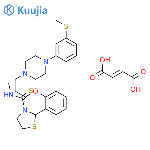 3-Thiazolidinecarbothioamide, N-methyl-2-[2-[3-[4-[3-(methylthio)phenyl]-1-piperazinyl]propoxy]phenyl]- , (2E)-2-butenedioate structure