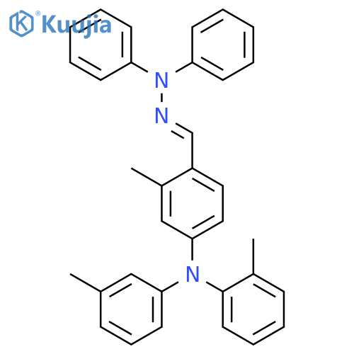 2-Methyl-4-dibenzylaminobenzaldehyde-1,1-diphenylhydrazone structure