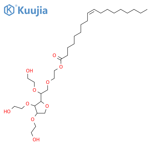 2-{2-3,4-bis(2-hydroxyethoxy)oxolan-2-yl-2-(2-hydroxyethoxy)ethoxy}ethyl (9Z)-octadec-9-enoate structure