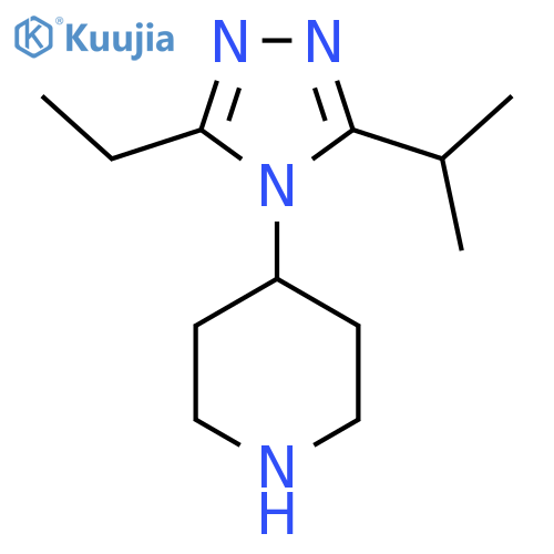 4-(3-Ethyl-5-propan-2-yl-1,2,4-triazol-4-yl)piperidine structure