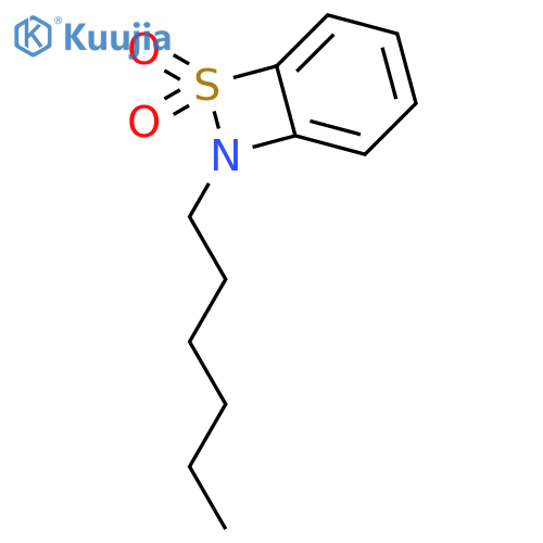 7-Thia-8-azabicyclo[4.2.0]octa-1,3,5-triene, 8-hexyl-, 7,7-dioxide structure