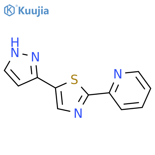 Pyridine, 2-[5-(1H-pyrazol-3-yl)-2-thiazolyl]- structure