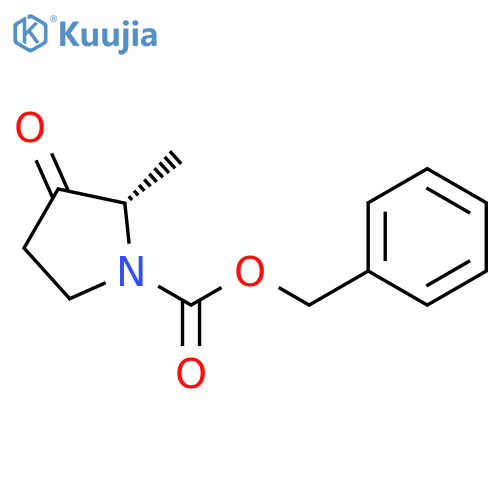 1-Pyrrolidinecarboxylic acid, 2-methyl-3-oxo-, phenylmethyl ester, (2S)- structure