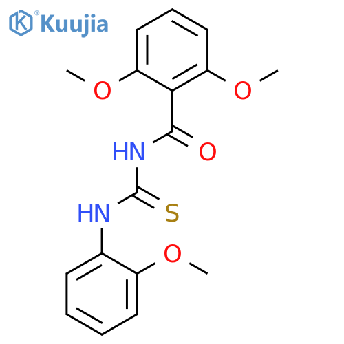 Benzamide, 2,6-dimethoxy-N-[[(2-methoxyphenyl)amino]thioxomethyl]- structure