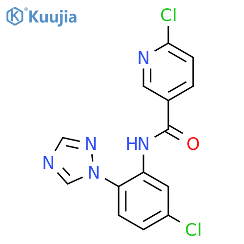6-Chloro-n-[5-chloro-2-(1h-1,2,4-triazol-1-yl)phenyl]pyridine-3-carboxamide structure