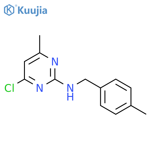 4-chloro-6-methyl-N-(4-methylbenzyl)pyrimidin-2-amine structure