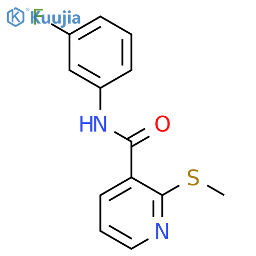 N-(3-fluorophenyl)-2-(methylsulfanyl)pyridine-3-carboxamide structure