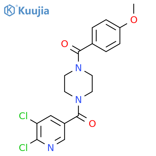 1-(5,6-Dichloropyridine-3-carbonyl)-4-(4-methoxybenzoyl)piperazine structure