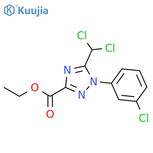 1H-1,2,4-Triazole-3-carboxylic acid, 1-(3-chlorophenyl)-5-(dichloromethyl)-, ethyl ester structure