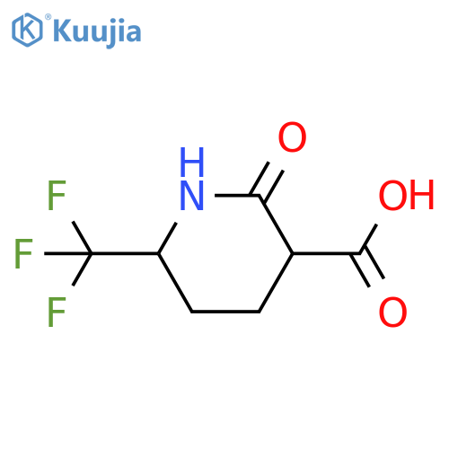2-oxo-6-(trifluoromethyl)piperidine-3-carboxylic acid structure