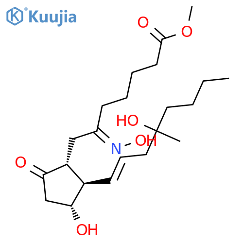 Prost-13-en-1-oic acid, 11,16-dihydroxy-6-(hydroxyimino)-16-methyl-9-oxo-, methyl ester, (11a,13E)- structure