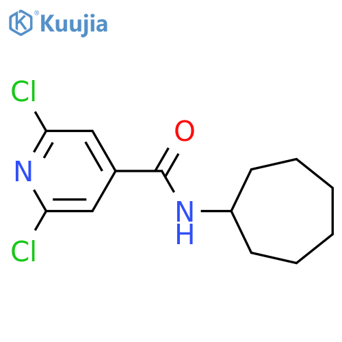 2,6-dichloro-N-cycloheptylpyridine-4-carboxamide structure
