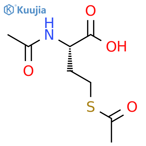 (2S)-4-(acetylsulfanyl)-2-acetamidobutanoic acid structure