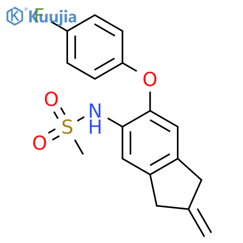 Methanesulfonamide, N-[6-(4-fluorophenoxy)-2,3-dihydro-2-methylene-1H-inden-5-yl]- structure