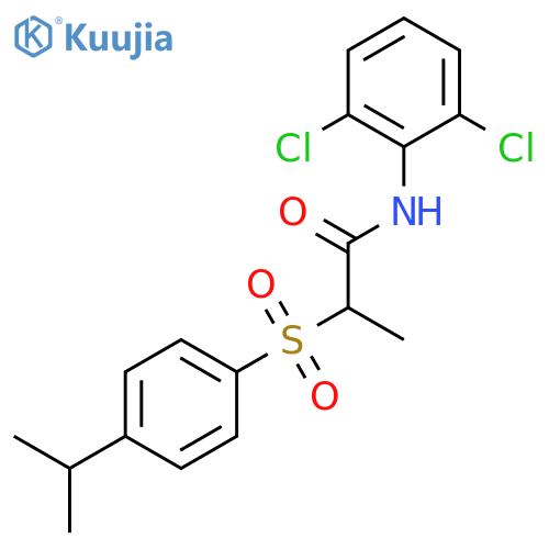 Propanamide, N-(2,6-dichlorophenyl)-2-[[4-(1-methylethyl)phenyl]sulfonyl]- structure