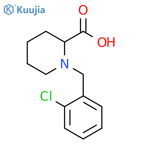 1-[(2-CHLOROPHENYL)METHYL]-2-PIPERIDINECARBOXYLIC ACID structure