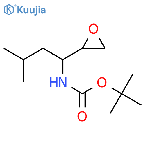 Tert-butyl N-[3-methyl-1-(oxiran-2-yl)butyl]carbamate structure