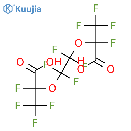 Propanoic acid, 2,2'-[(1,1,2,2-tetrafluoro-1,2-ethanediyl)bis(oxy)]bis[2,3,3,3-tetrafluoro- structure