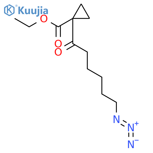 Cyclopropanecarboxylic acid, 1-(6-azido-1-oxohexyl)-, ethyl ester structure