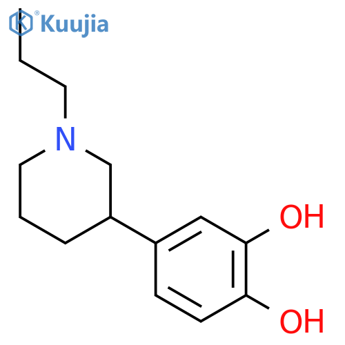 1,2-Benzenediol,4-(1-propyl-3-piperidinyl)-, (R)- (9CI) structure