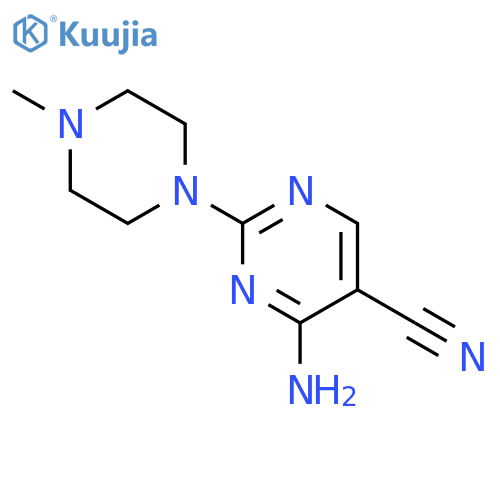 4-Amino-2-(4-methyl-1-piperazinyl)-5-pyrimidinecarbonitrile structure