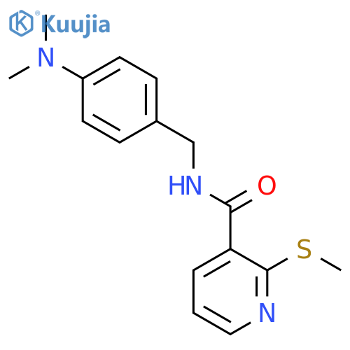 N-{[4-(dimethylamino)phenyl]methyl}-2-(methylsulfanyl)pyridine-3-carboxamide structure