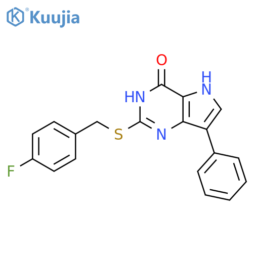 2-{[(4-fluorophenyl)methyl]sulfanyl}-7-phenyl-3H,4H,5H-pyrrolo[3,2-d]pyrimidin-4-one structure