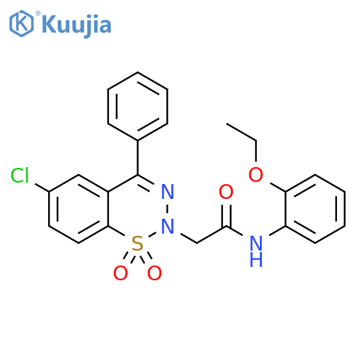 2-(6-chloro-1,1-dioxo-4-phenyl-2H-1lambda6,2,3-benzothiadiazin-2-yl)-N-(2-ethoxyphenyl)acetamide structure