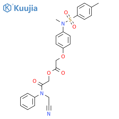 [(cyanomethyl)(phenyl)carbamoyl]methyl 2-[4-(N-methyl-4-methylbenzenesulfonamido)phenoxy]acetate structure