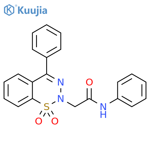2-(1,1-dioxo-4-phenyl-2H-1lambda6,2,3-benzothiadiazin-2-yl)-N-phenylacetamide structure