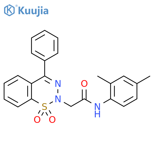 N-(2,4-dimethylphenyl)-2-(1,1-dioxo-4-phenyl-2H-1lambda6,2,3-benzothiadiazin-2-yl)acetamide structure