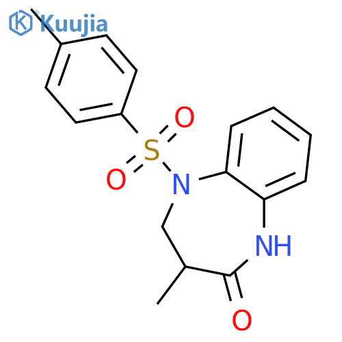 3-methyl-5-(4-methylbenzenesulfonyl)-2,3,4,5-tetrahydro-1H-1,5-benzodiazepin-2-one structure