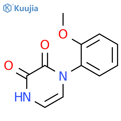 1-(2-methoxyphenyl)-1,2,3,4-tetrahydropyrazine-2,3-dione structure
