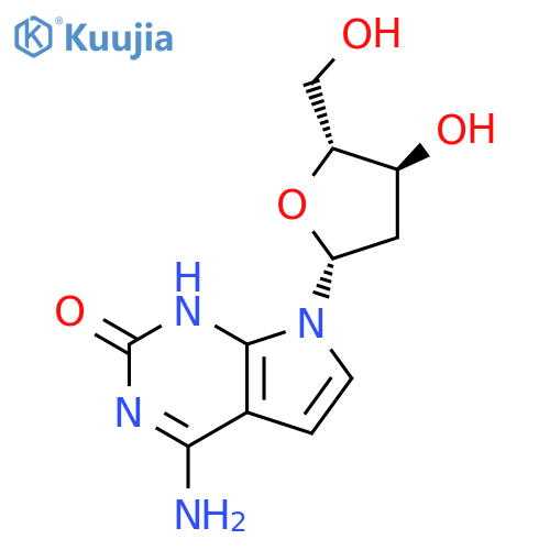 4-Amino-7-(2-deoxy-b-D-ribofuranosyl)-1,7-dihydro-2H-pyrrolo2,3-dpyrimidin-2-one structure