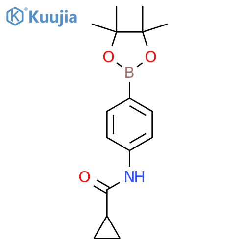 N-[4-(4,4,5,5-Tetramethyl-1,3,2-dioxaborolan-2-yl)phenyl]cyclopropanecarboxamide structure