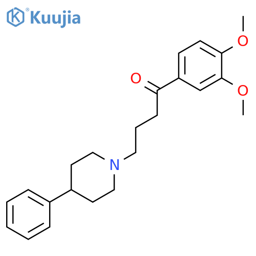 1-Butanone, 1-(3,4-dimethoxyphenyl)-4-(4-phenyl-1-piperidinyl)- structure
