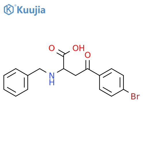 2-(benzylamino)-4-(4-bromophenyl)-4-oxobutanoic acid structure