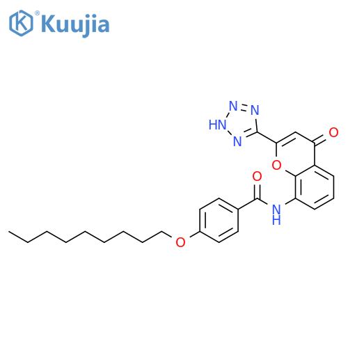 Benzamide,4-(nonyloxy)-N-[4-oxo-2-(1H-tetrazol-5-yl)-4H-1-benzopyran-8-yl]- structure
