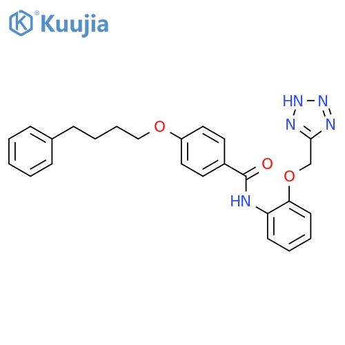 Benzamide, 4-(4-phenylbutoxy)-N-[2-(1H-tetrazol-5-ylmethoxy)phenyl]- structure