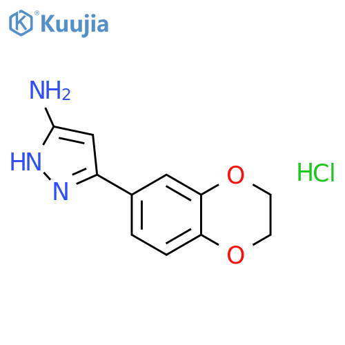 3-(2,3-Dihydro-1,4-benzodioxin-6-yl)-1h-pyrazol-5-amine hydrochloride structure
