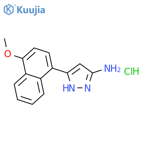 3-(4-Methoxy-1-naphthyl)-1H-pyrazol-5-amine Hydrochloride structure