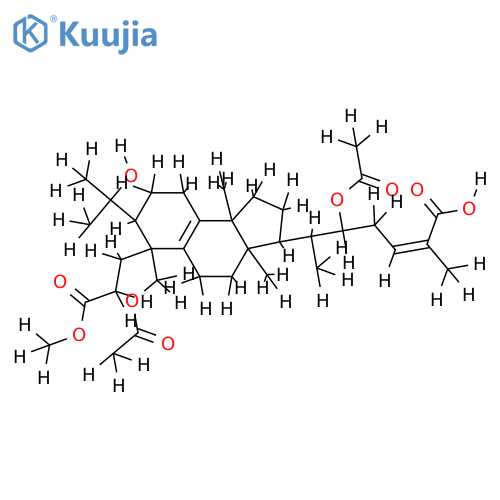 (22R)-3,4-seco-19,22-diacetoxy-4-hydroxylanosta-8,24(Z)-dien-3,26-dioic acid 3-methyl ester structure