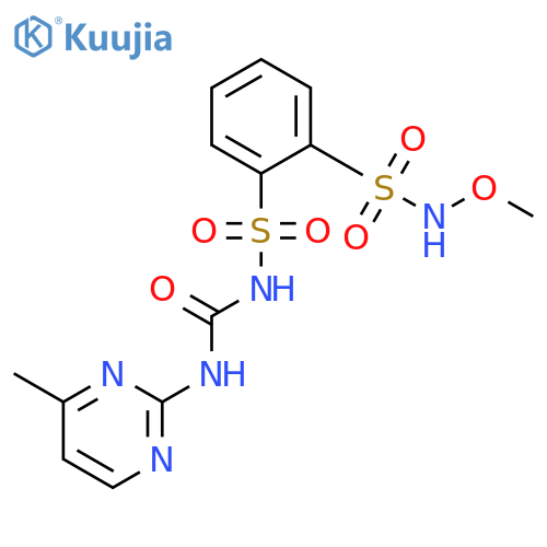1,2-Benzenedisulfonamide, N-methoxy-N'-[[(4-methyl-2-pyrimidinyl)amino]carbonyl]- structure