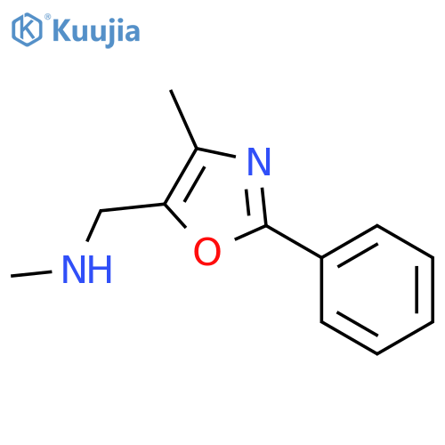 N-Methyl-(4-methyl-2-phenyl-1,3-oxazol-5-ylmethyl)amine structure