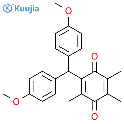 2,5-Cyclohexadiene-1,4-dione, 2-[bis(4-methoxyphenyl)methyl]-3,5,6-trimethyl- structure