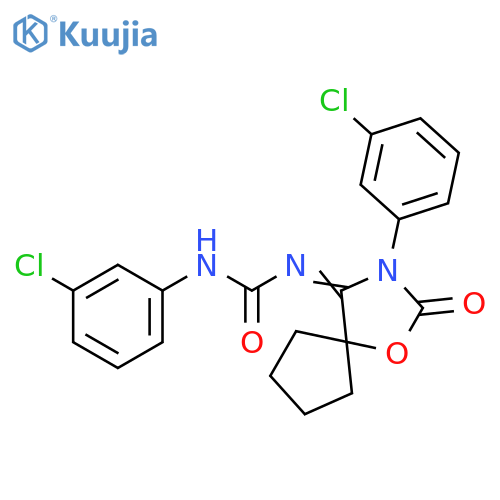 Urea,(3-chlorophenyl)[3-(3-chlorophenyl)-2-oxo-1-oxa-3-azaspiro[4.4]non-4-ylidene]- structure