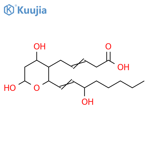 3-Pentenoic acid,5-[tetrahydro-4,6-dihydroxy-2-(3-hydroxy-1-octenyl)-2H-pyran-3-yl]- structure