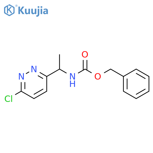 3-(1-Aminoethyl)-6-chloropyridazine, N-CBZ protected structure